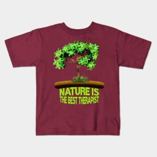 Nature Is The Best Therapist Kids T-Shirt